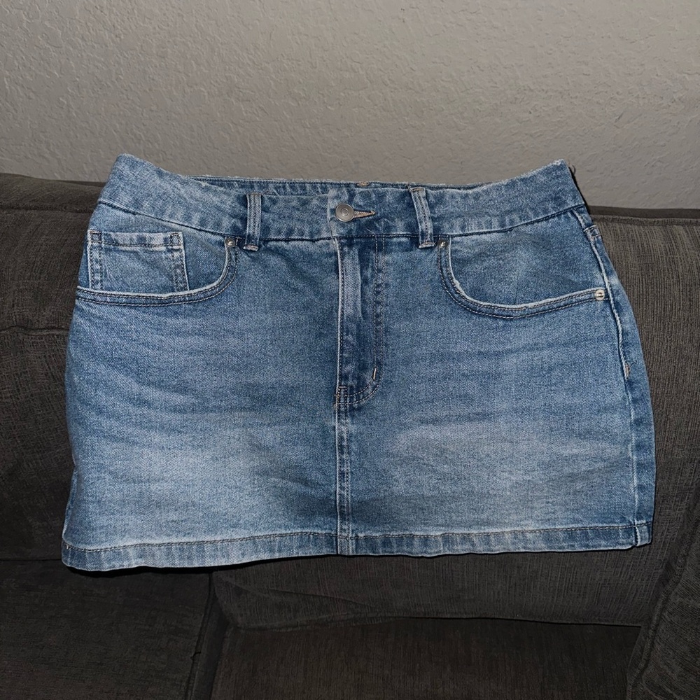 Denim Mini Skirt - Fashion Nova